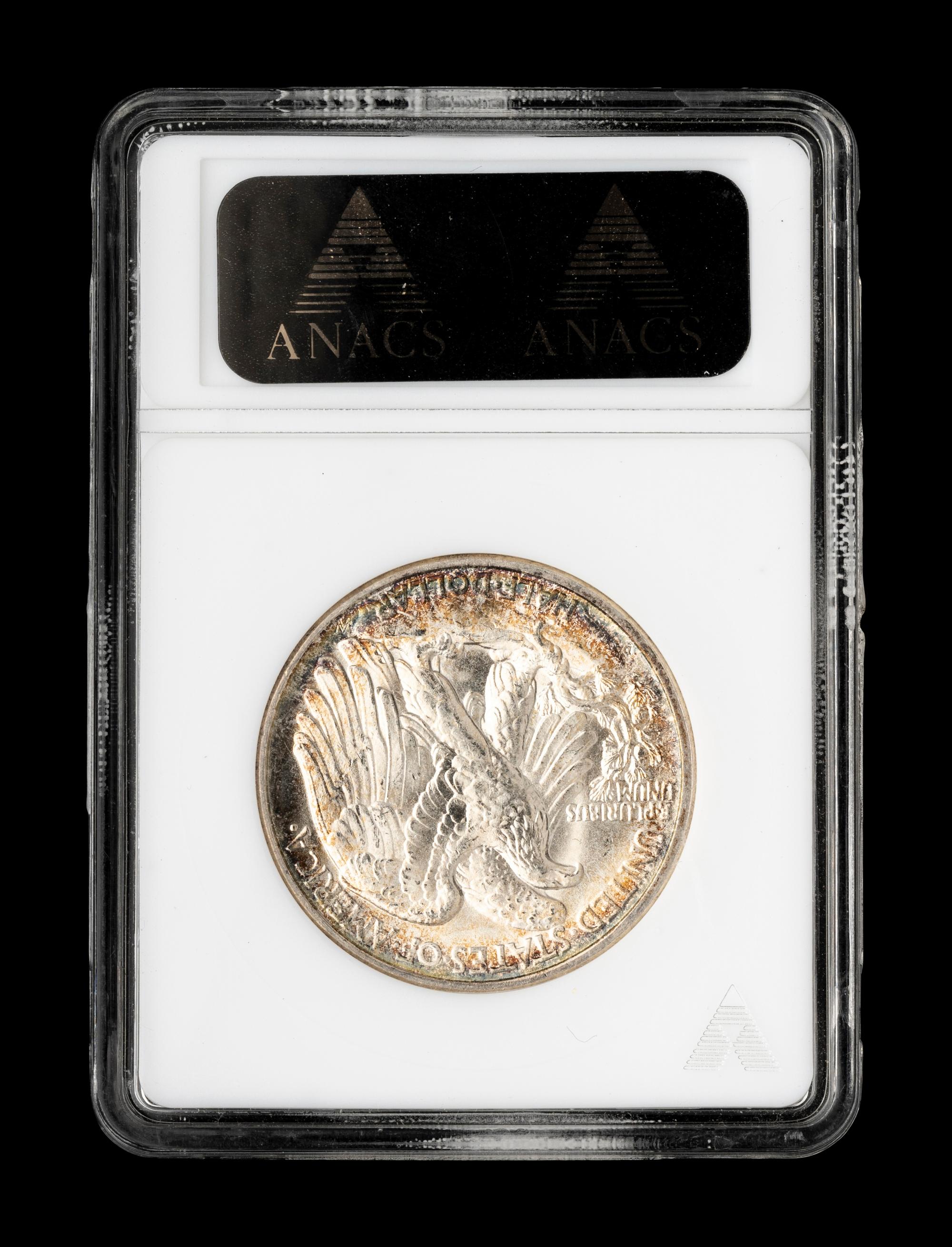 A 1936-D Walking Liberty: Doubled-Die Obverse 50c Coin (ANACS MS65)