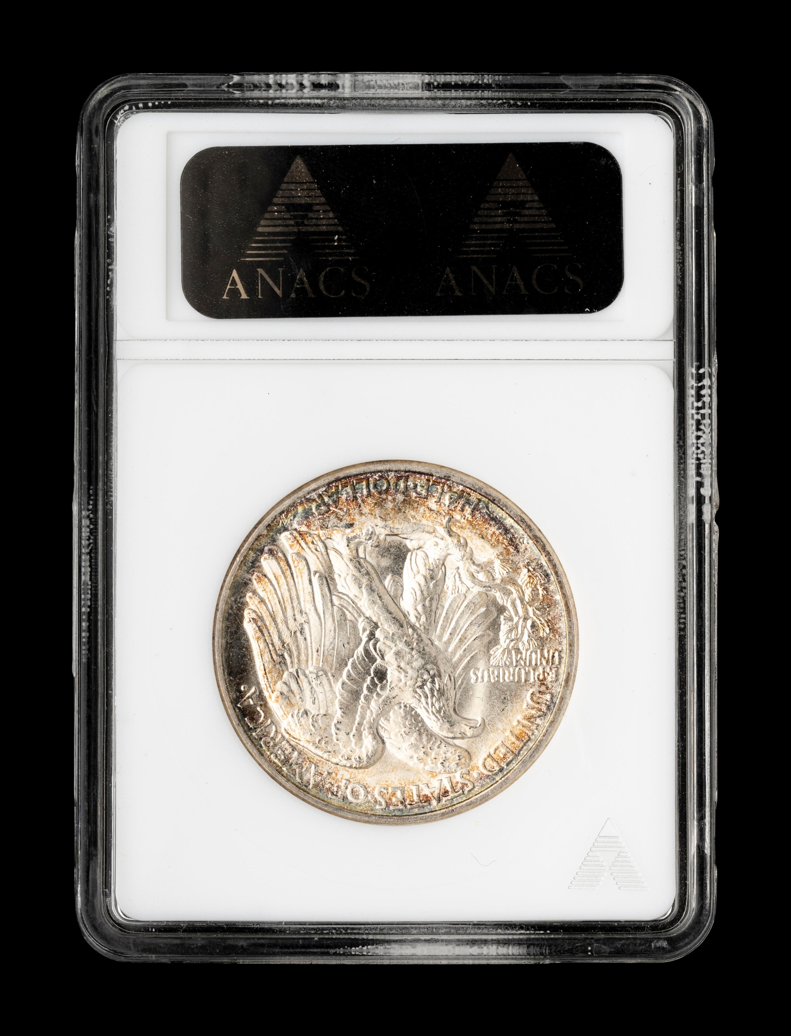 A 1936-D Walking Liberty: Doubled-Die Obverse 50c Coin (ANACS MS65)