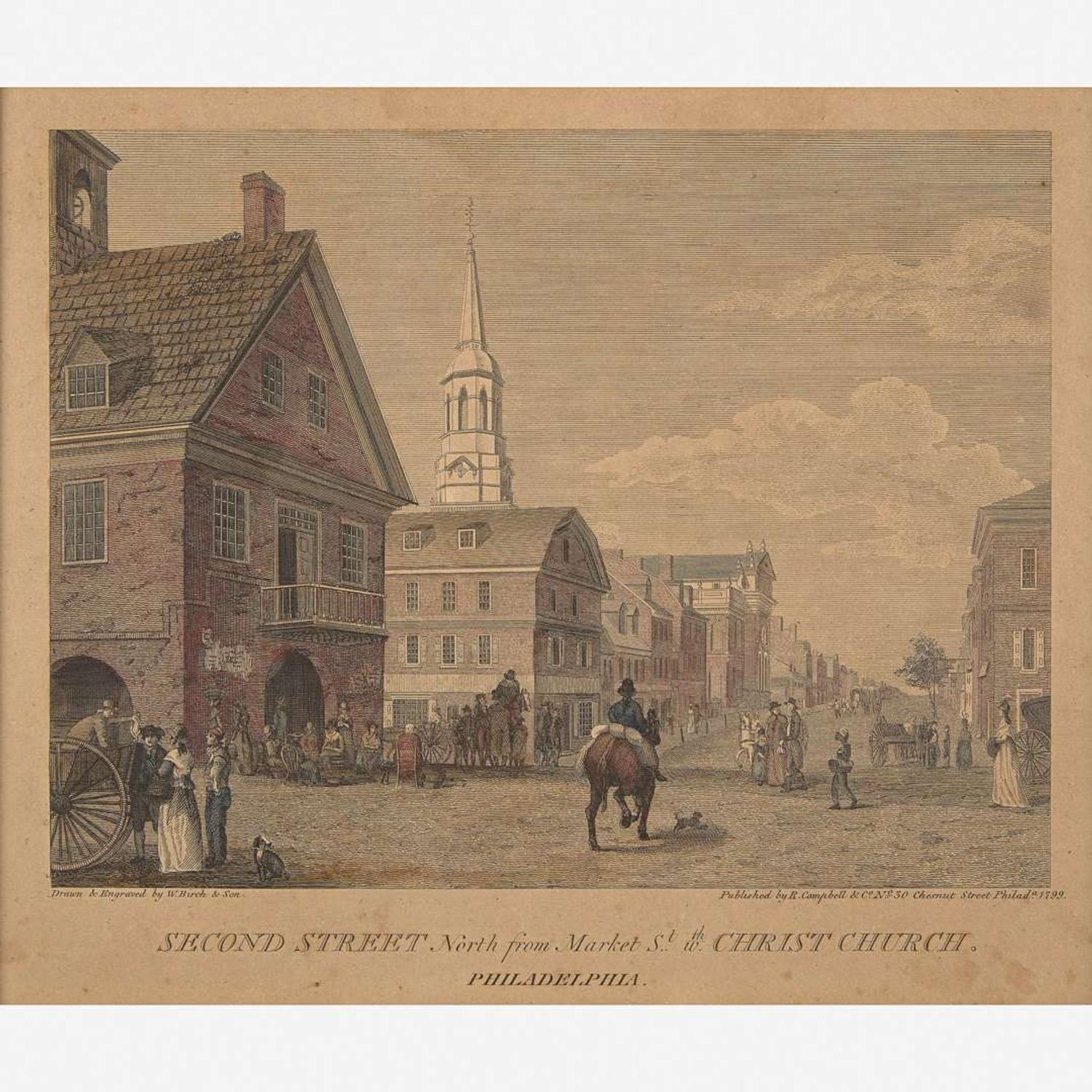 William Russell Birch (1755-1844) and Thomas Birch (1779-1851) Nine Views of Philadelphia, "The City of Philadelphia, In the State of Pennsylvania North America; As it Appeared in the Year 1800"