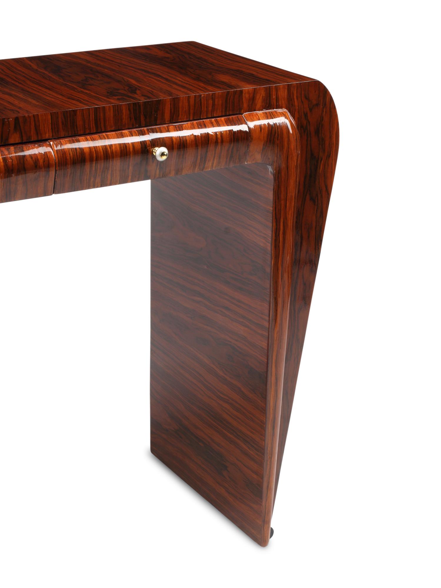 An Art Deco Style Rosewood Console Table