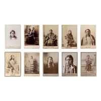 Barry, David F. (1854-1934). A group of 10 cabinet cards of Native American women and children.