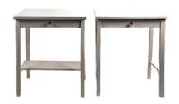A Group of White Painted Bedroom Furniture Height of dressing table 29 7/8 x width 41 1/4 x depth 20 inches.