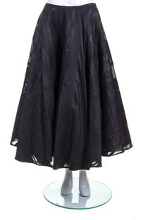 A Rebecca Moses Black Wool Skirt, Size 10.