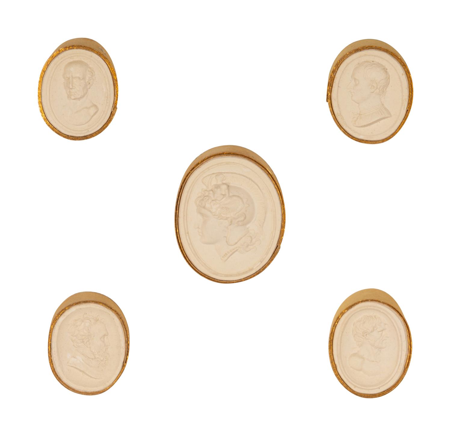 Twelve Framed Groups of Grand Tour Plaster Intaglios