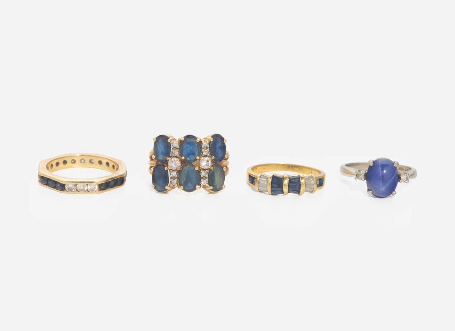 A Collection of Ladies Sapphire Rings