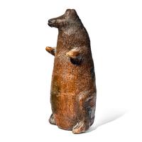 Louise Goodman (b. 1937), A Fired Clay Work with P iñon Pitch : Bear Bank