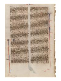DOMINICAN PAINTER (active Paris, c. 1240–1260) Leaf book containing a leaf from a Parisian Bible, with historiated initial ‘P’ of the Kings of Israel, in Latin, illuminated manuscript on parchment [France, Paris, ca. 1240–1250]