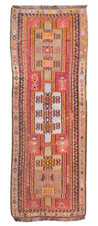 A Kilim Wool Runner 11 feet 11 inches x 4 feet 7 inches. — FIRST HALF 20TH CENTURY