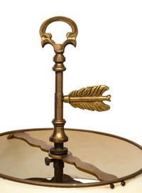 A Pair of Empire Style Gilt Bronze Candlesticks Mounted as Lamps