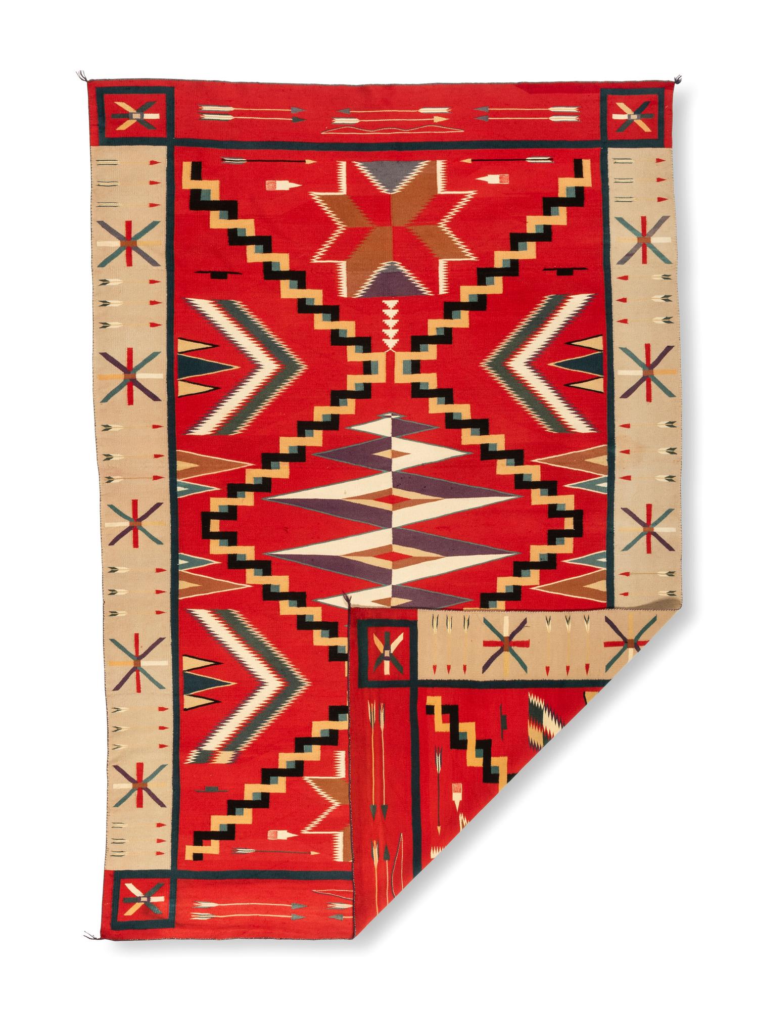 Navajo Germantown Pictorial Weaving / Rug