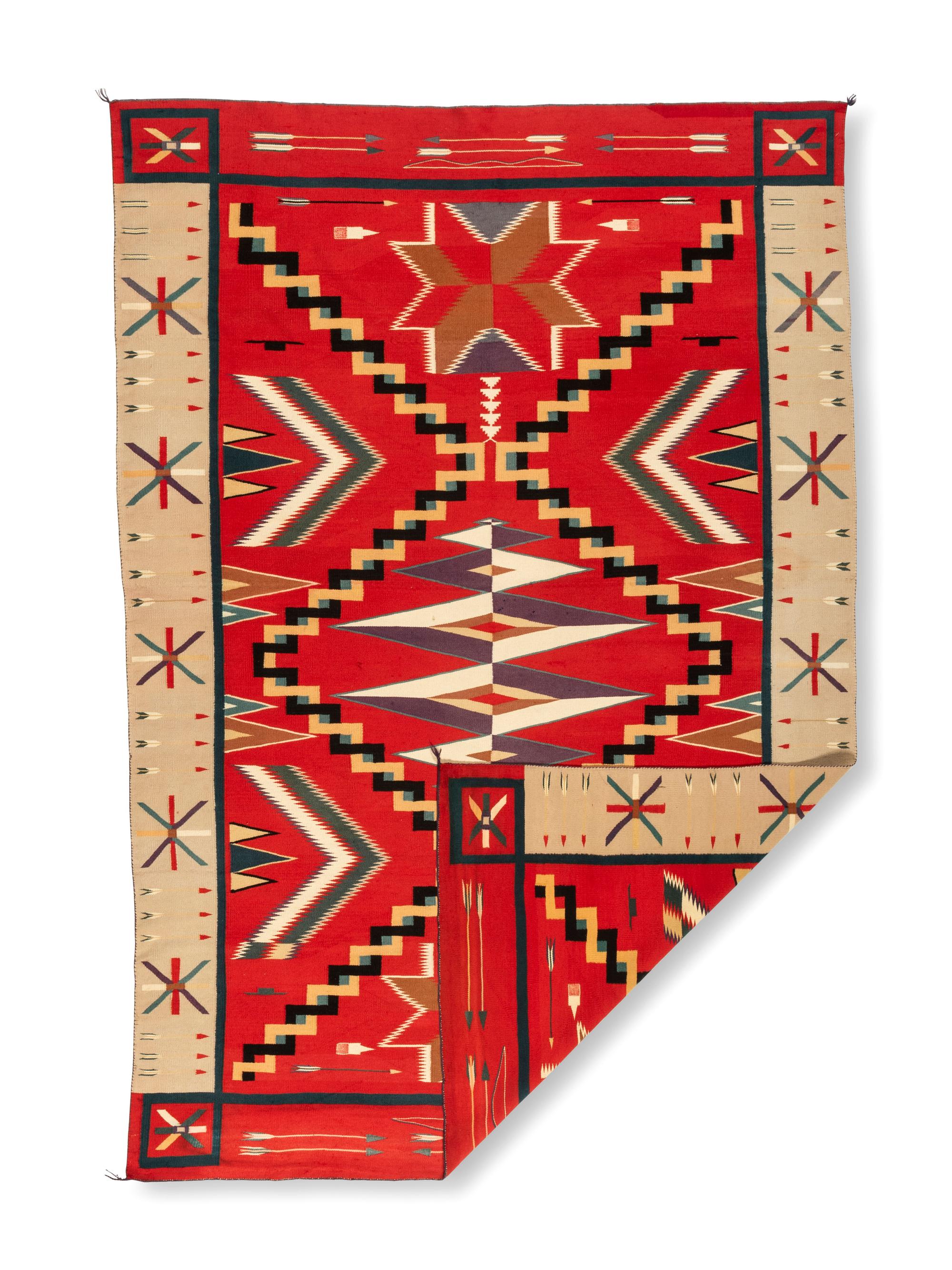 Navajo Germantown Pictorial Weaving / Rug