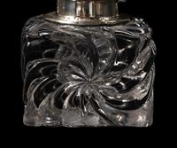 A Cartier Silver Mounted Cut Glass Ink Well