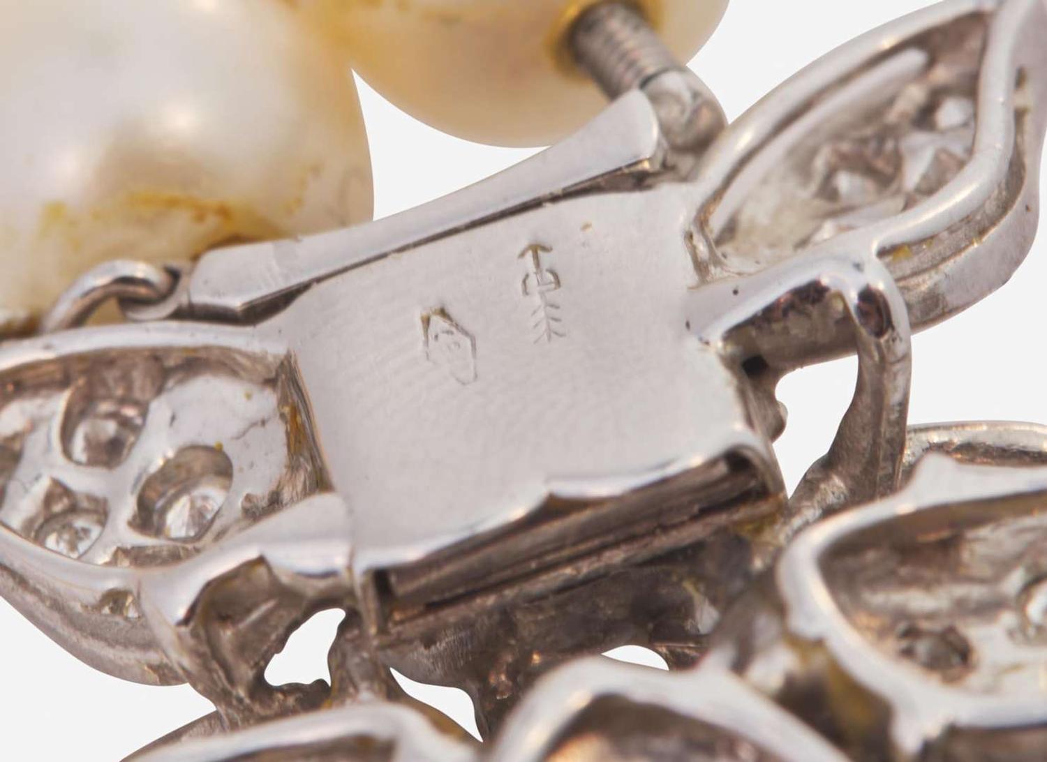 A Set of Matching Pearl and Diamond Jewelry