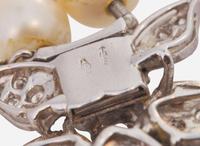 A Set of Matching Pearl and Diamond Jewelry