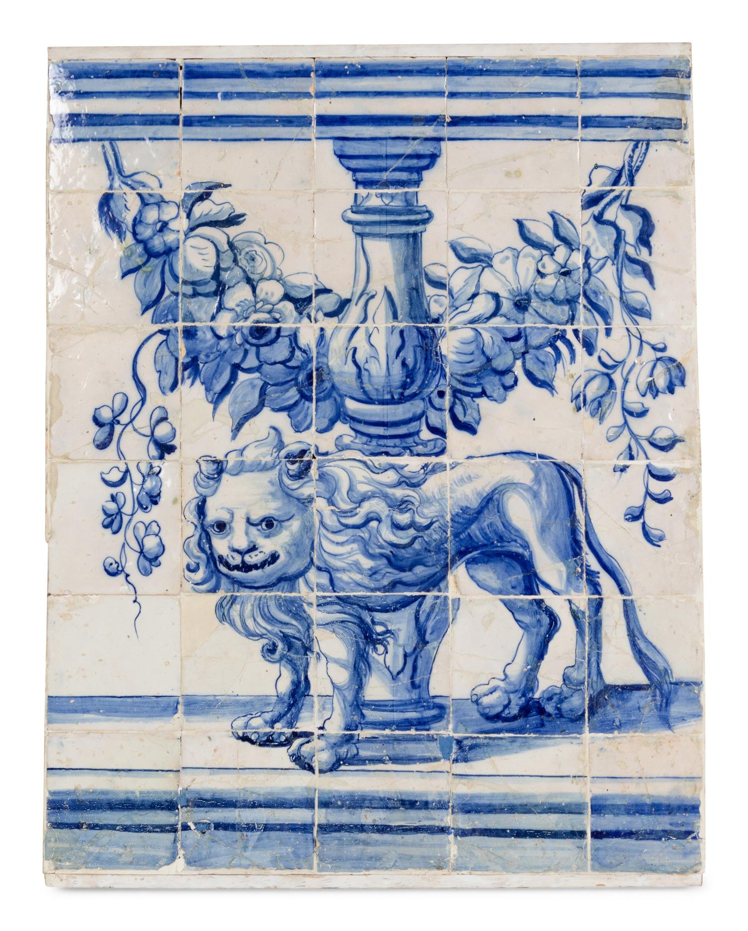 A Delft Pottery Tile Panel