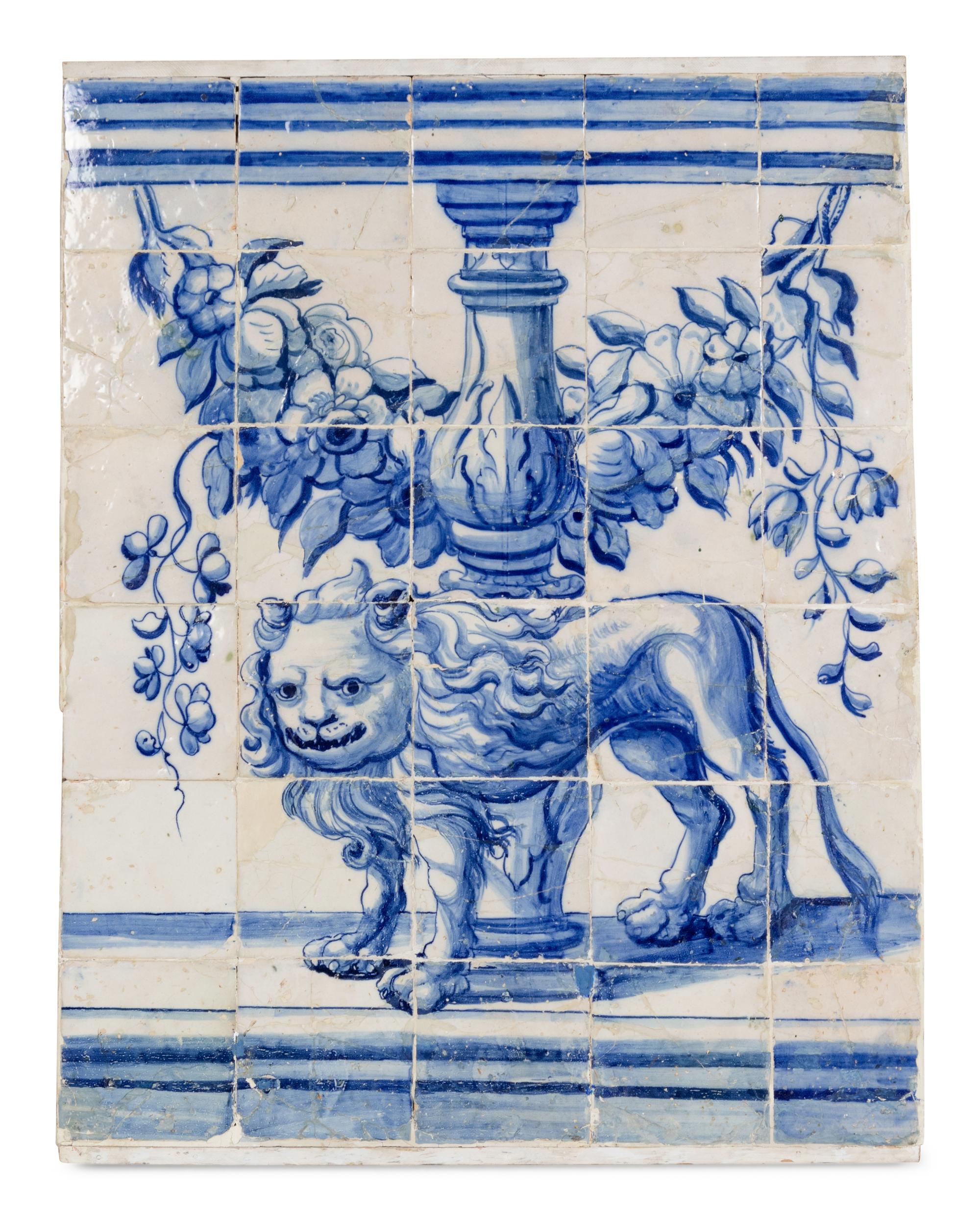 A Delft Pottery Tile Panel