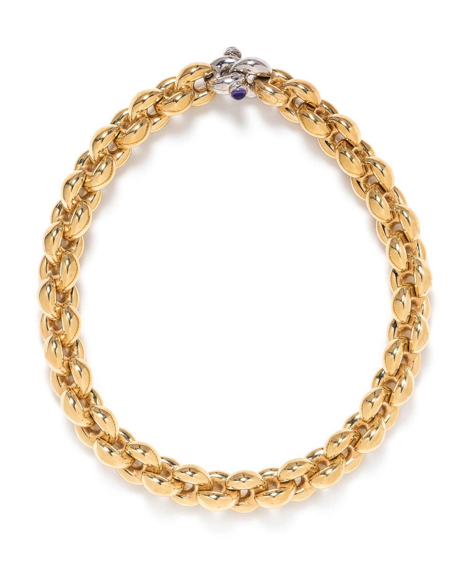 An 18 Karat Bicolor Gold Necklace, Chiampesen,