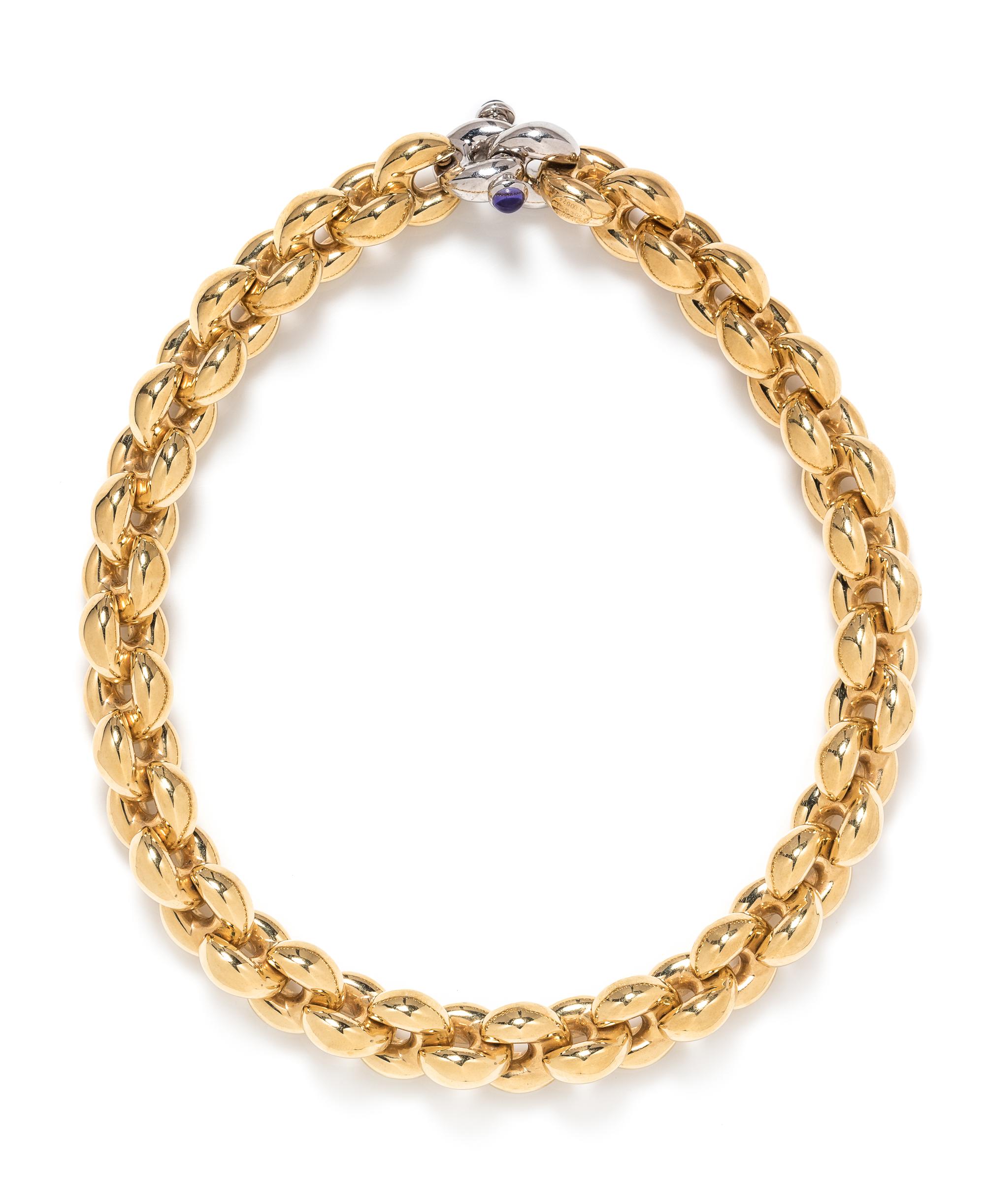 An 18 Karat Bicolor Gold Necklace, Chiampesen,