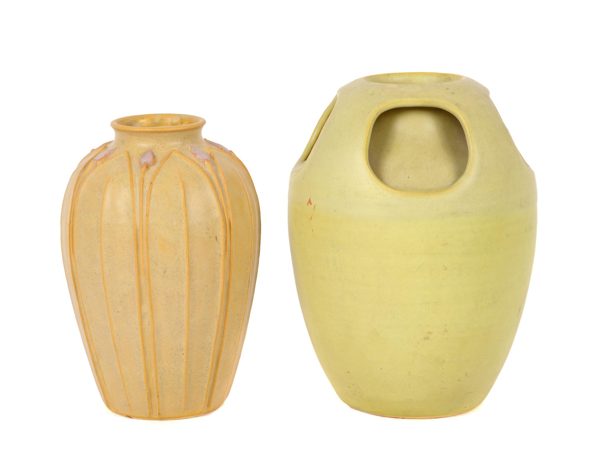 Two The Arts & Clay Company Pottery Vases