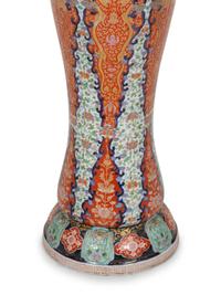 A Japanese Porcelain Jardinière and Pedestal