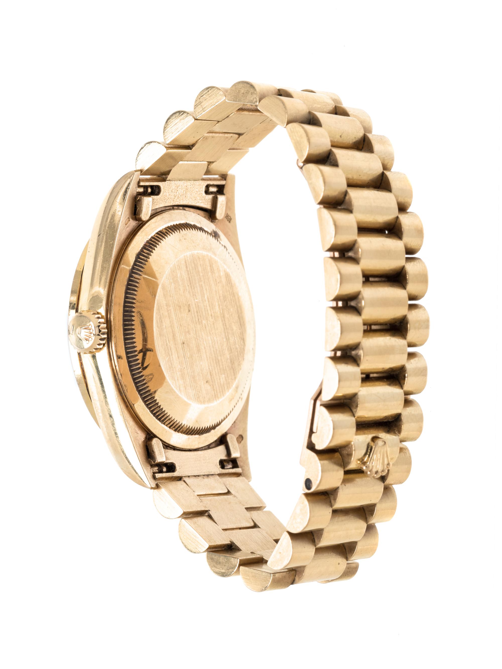ROLEX, 18K YELLOW GOLD AND DIAMOND REF. 18238 'OYSTER PERPETUAL DAY-DATE' WRISTWATCH, CIRCA 1995