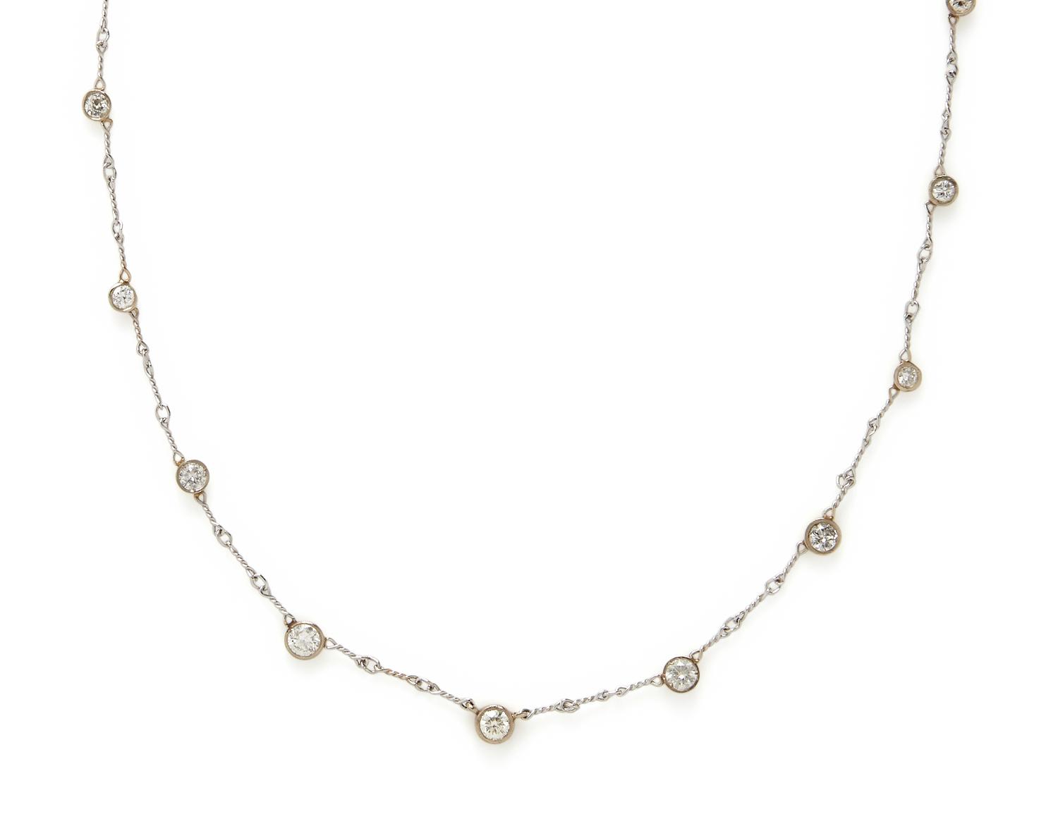 WHITE GOLD AND DIAMOND NECKLACE