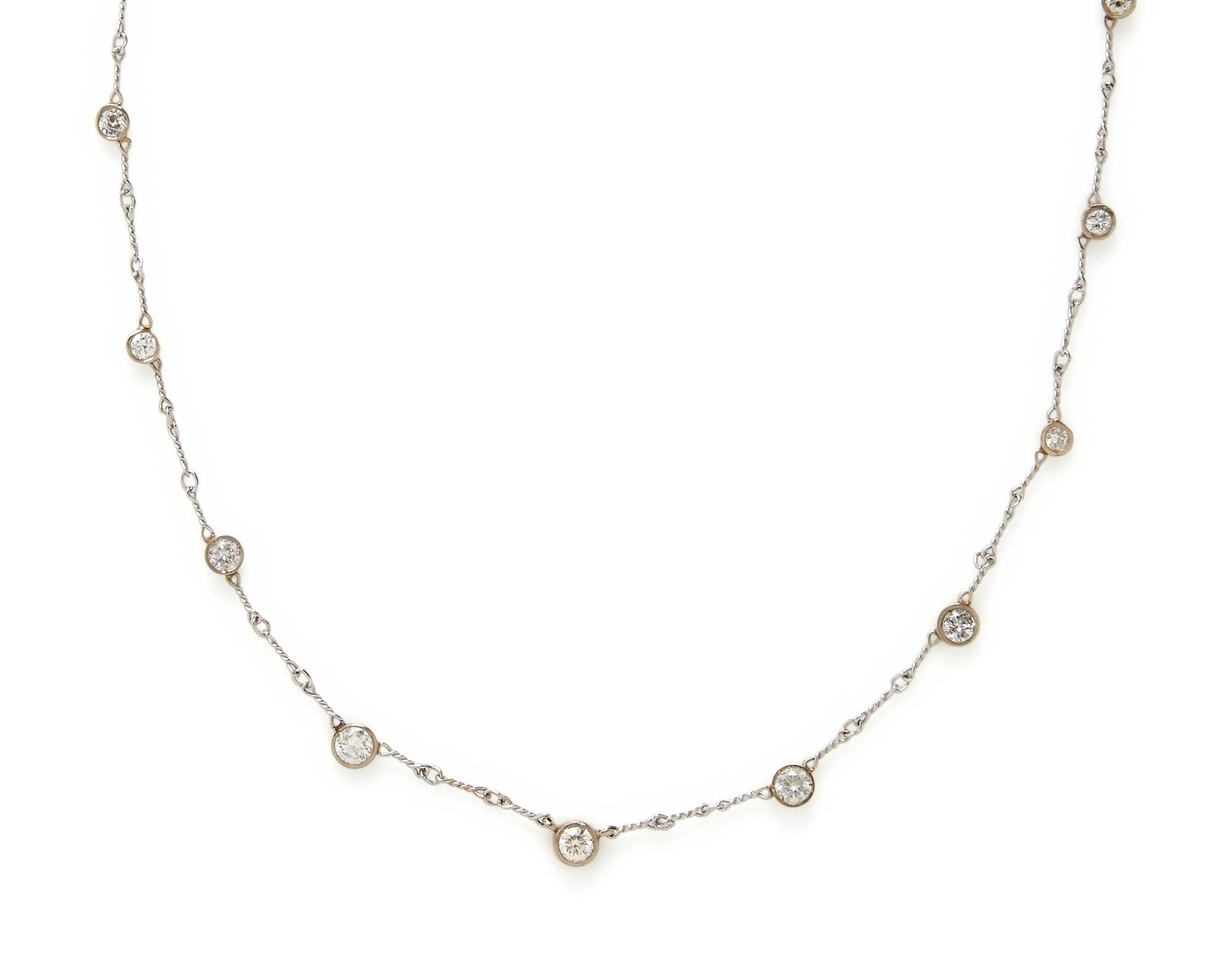 WHITE GOLD AND DIAMOND NECKLACE