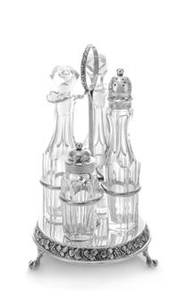 A Collection of American Silver Table Articles, various makers, comprising a reticulated basket, a dish stand, a set of six butter pads