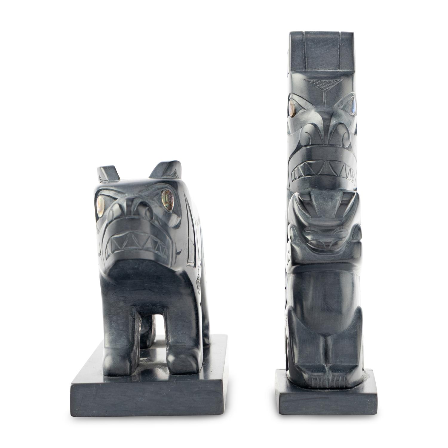 Argillite Bear AND Model Totem