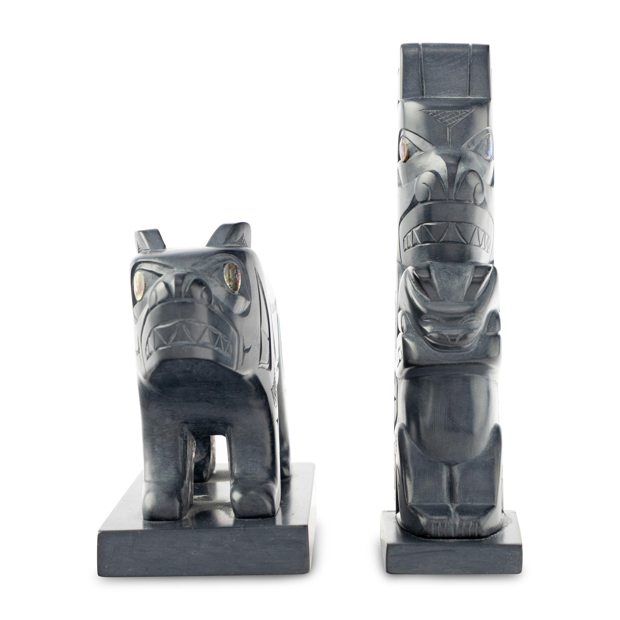 Argillite Bear AND Model Totem