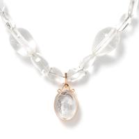 ROCK CRYSTAL INTAGLIO AND BEAD NECKLACE