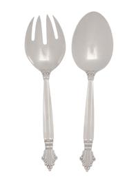A Group of Six Georg Jensen Acanthus Silver Flatware Articles