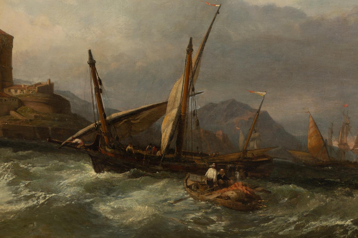 Native Shipping off Fort Solon, St.-Jean-de-Luz, France