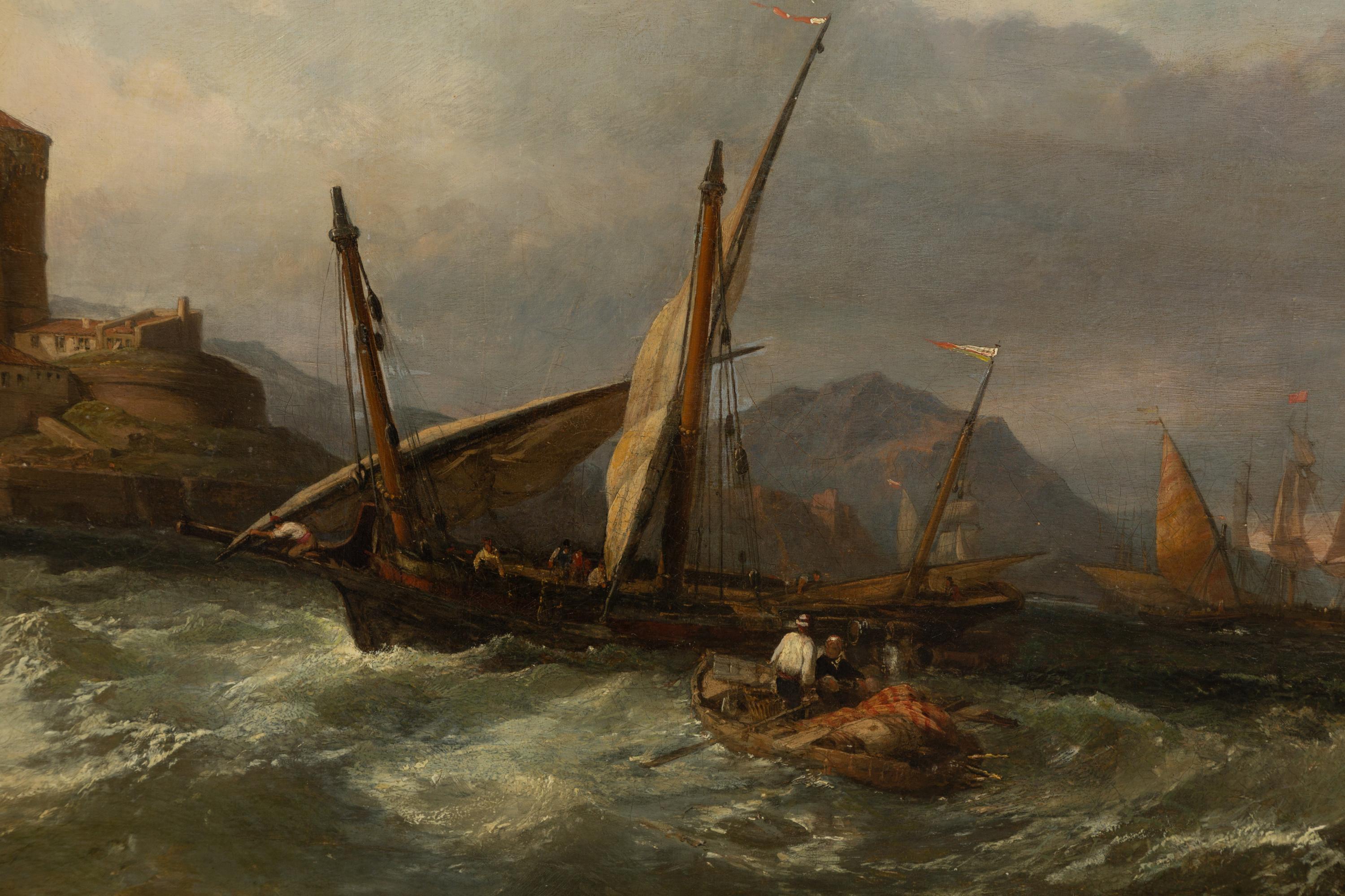Native Shipping off Fort Solon, St.-Jean-de-Luz, France