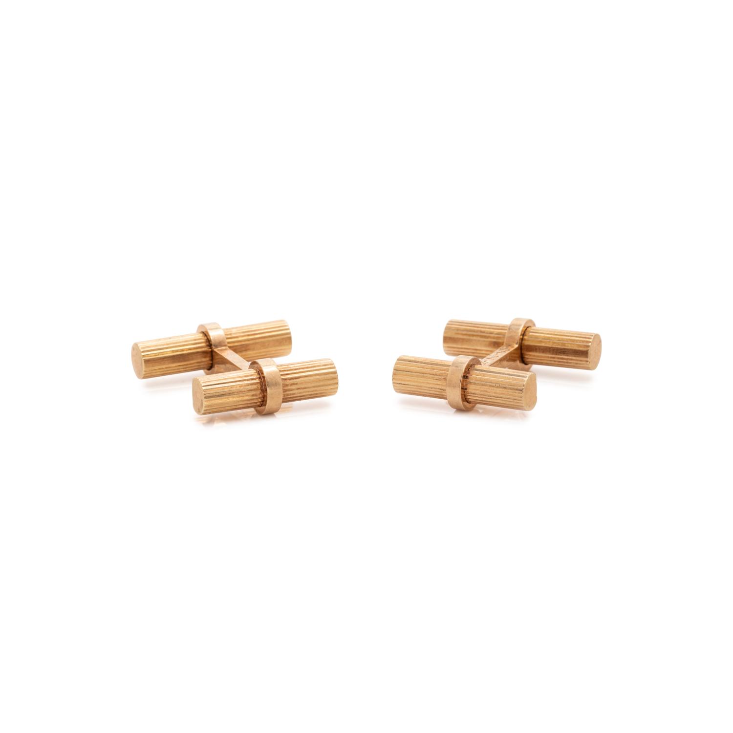 TIFFANY & CO., YELLOW GOLD CUFFLINKS