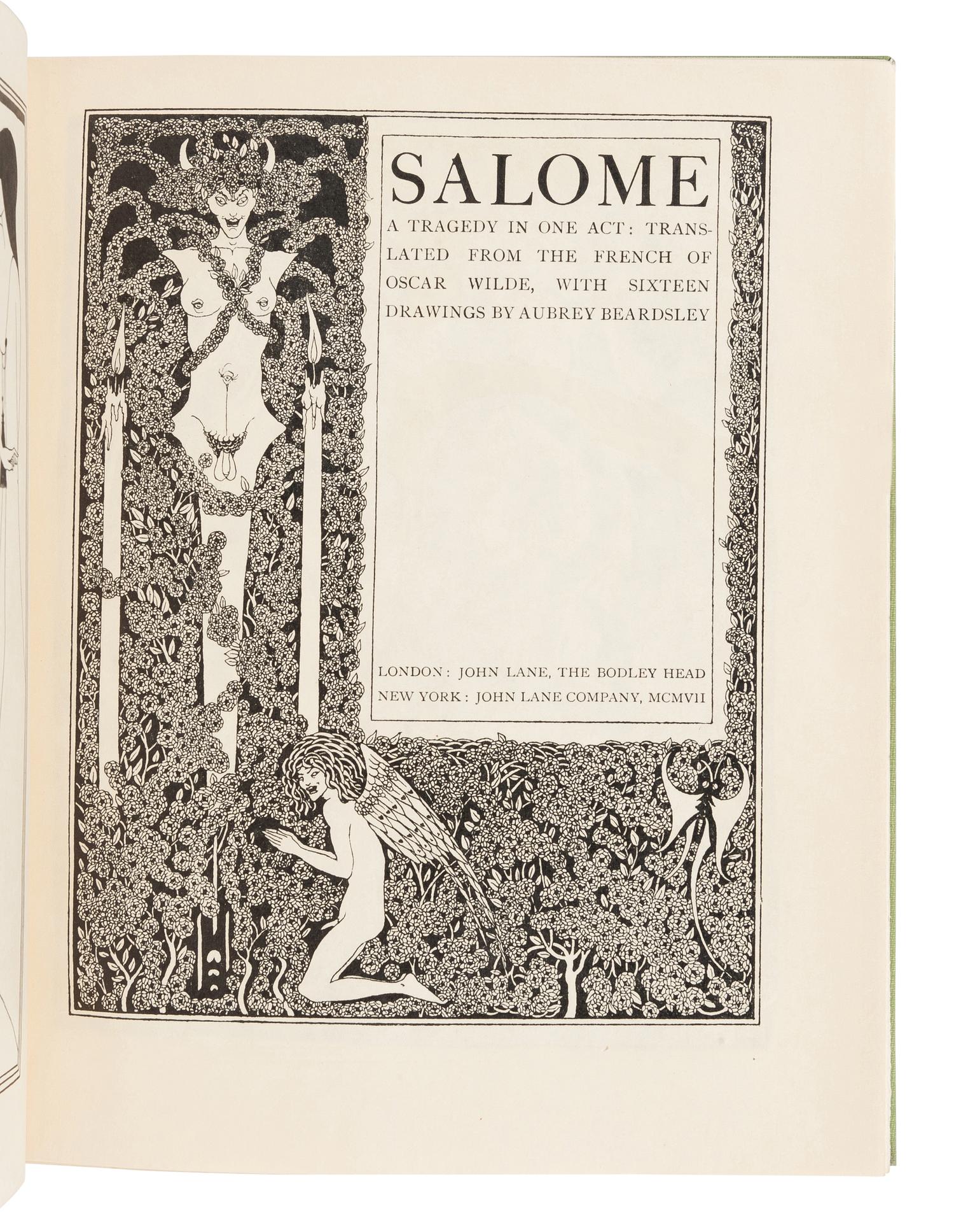 WILDE, Oscar (1854-1900). Salome . London and New York: John Lane, 1907.