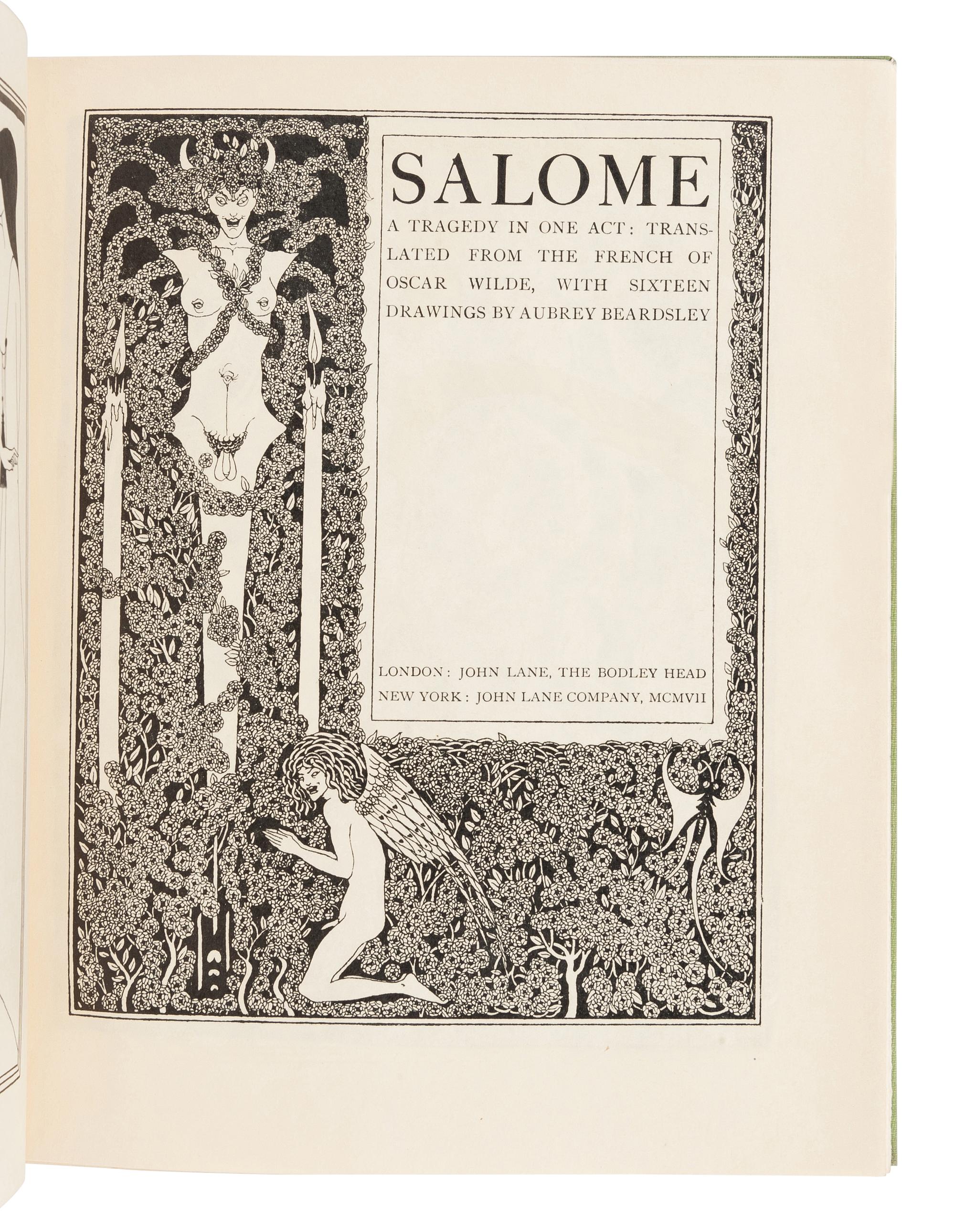 WILDE, Oscar (1854-1900). Salome . London and New York: John Lane, 1907.