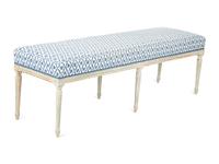 A Louis XVI Style Painted Window Bench with Upholstered Seat — 20TH CENTURY