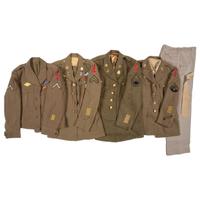 Group of 9 Enlisted Dress Jackets including 1st Cavalry Division