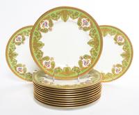Thirteen Cauldon Dinner Plates. Diameter 10 3/4 inches.