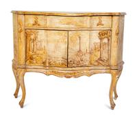 An Italian Neoclassical Style Polychrome Painted Cabinet — 20TH CENTURY