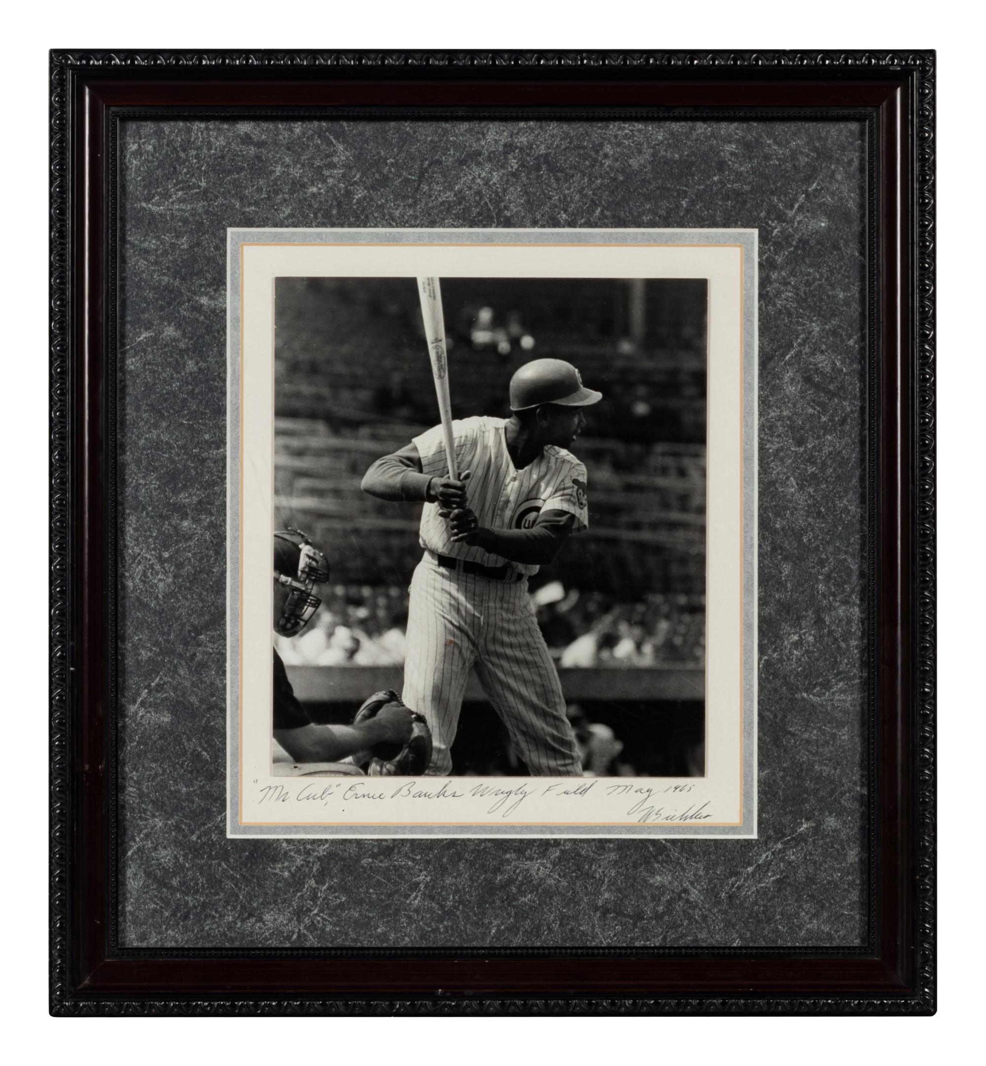 A Group of 14 Photographs of Various Chicago Baseball Players Formerly Displayed at Mike Ditka’s Restaurant