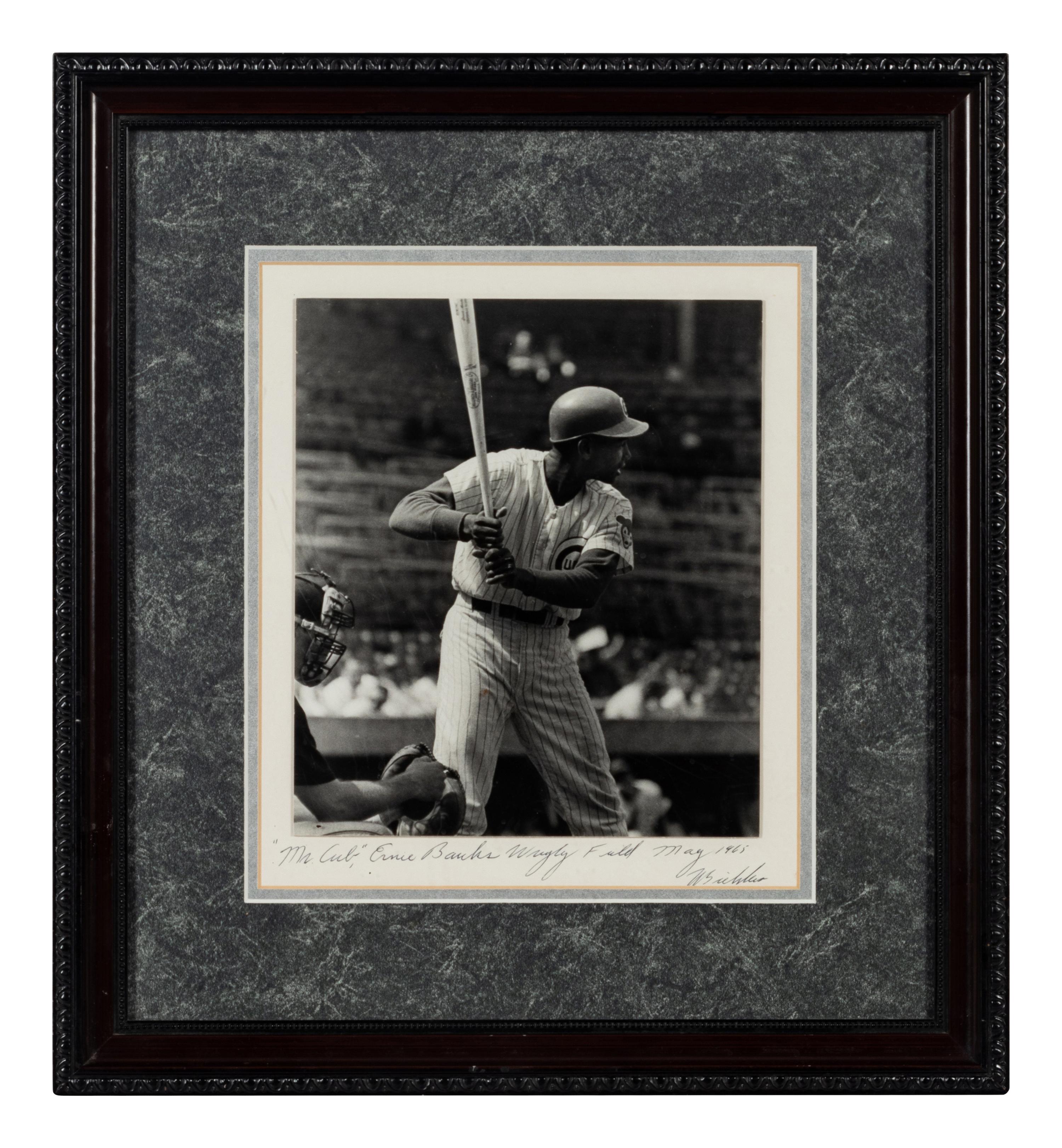 A Group of 14 Photographs of Various Chicago Baseball Players Formerly Displayed at Mike Ditka’s Restaurant