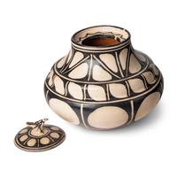 Robert Tenorio (Kewa, b. 1950) — Lidded Pottery Jar, with Avian Finial