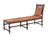 A William and Mary Carved Oak Daybed
