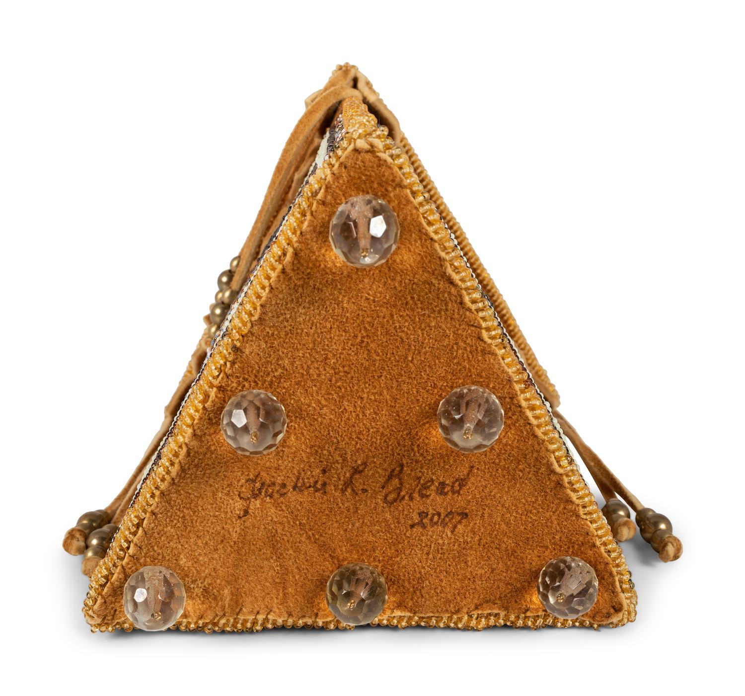 Triangular Beaded Trinket Box, Chief Joseph