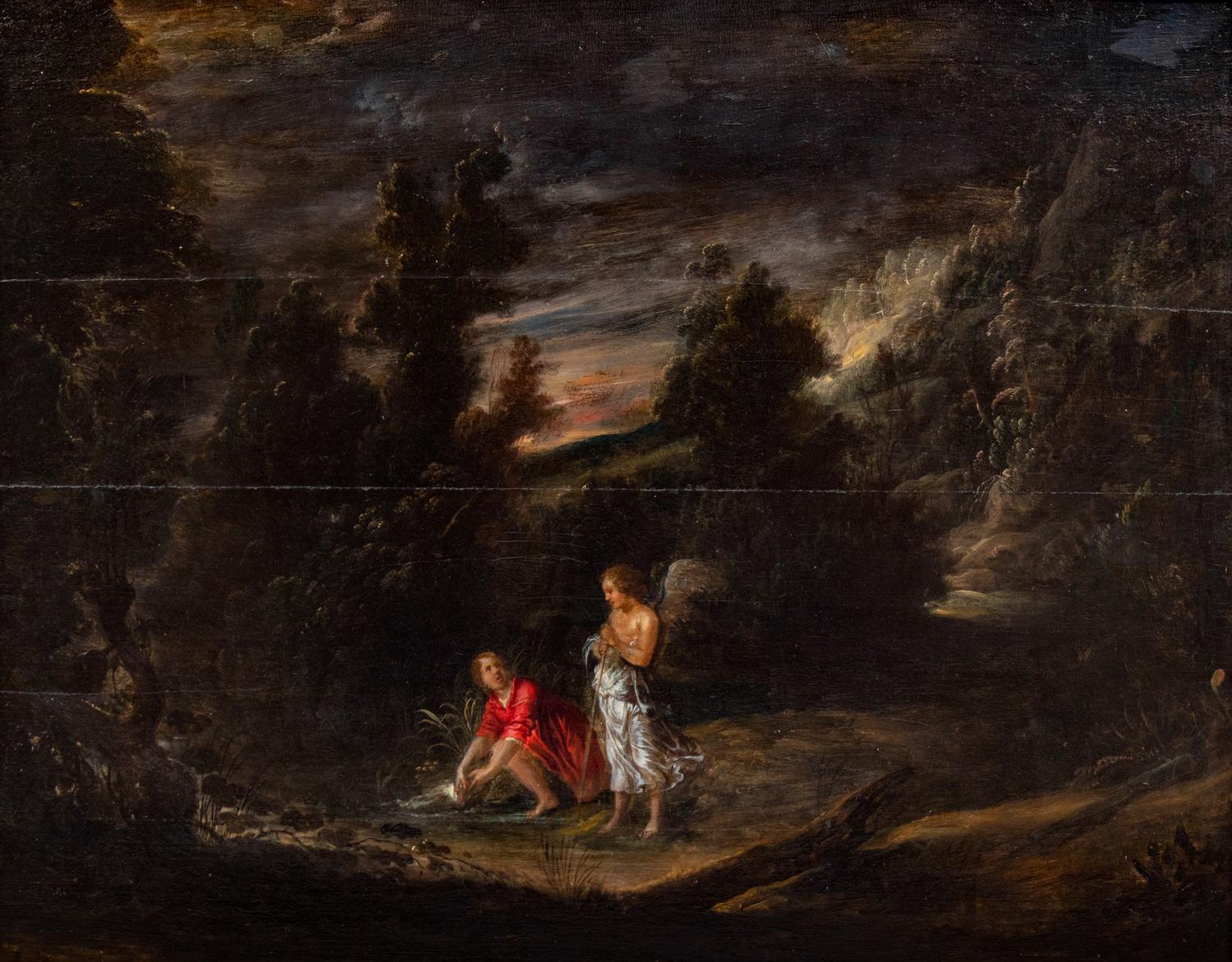 Man Kneeling with Angel