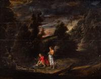 Man Kneeling with Angel
