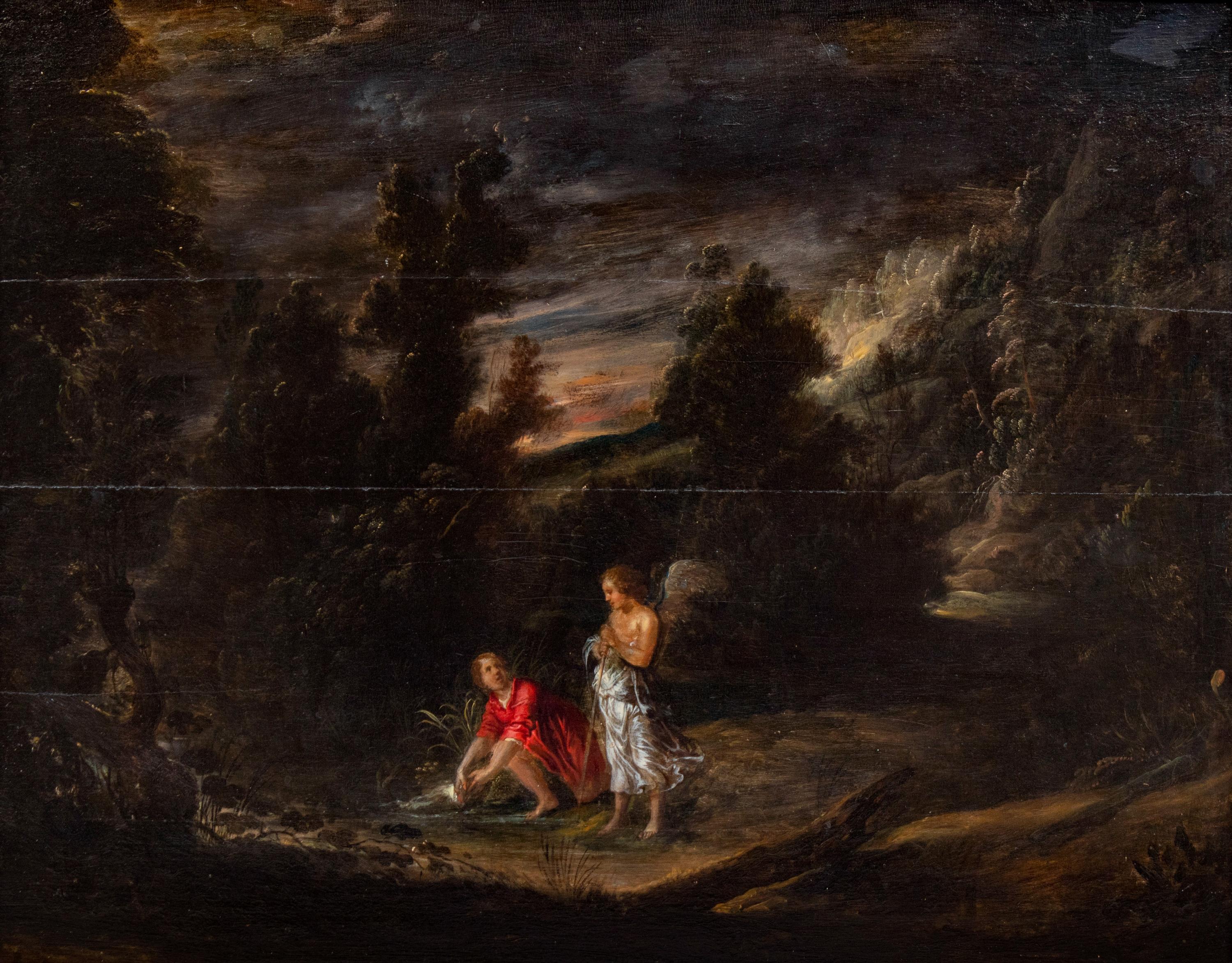 Man Kneeling with Angel