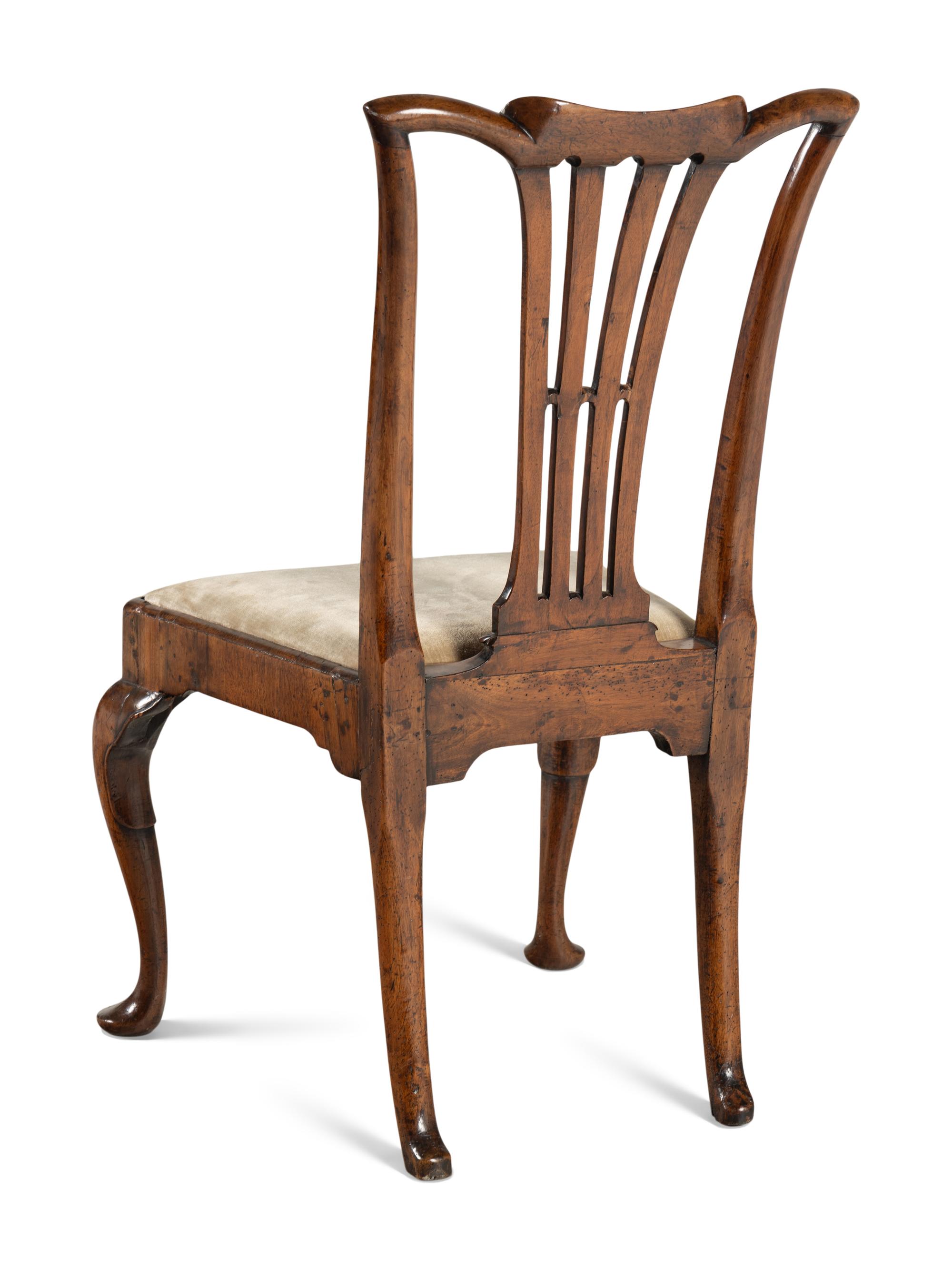 A George III Walnut Side Chair